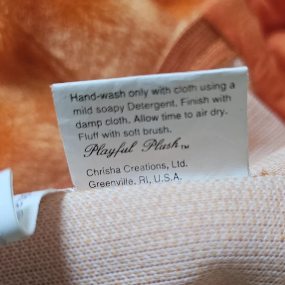 Vintage Chrisha Pumpkin Costume Child Ages 4-6 One Piece Zip Front Orange Plush